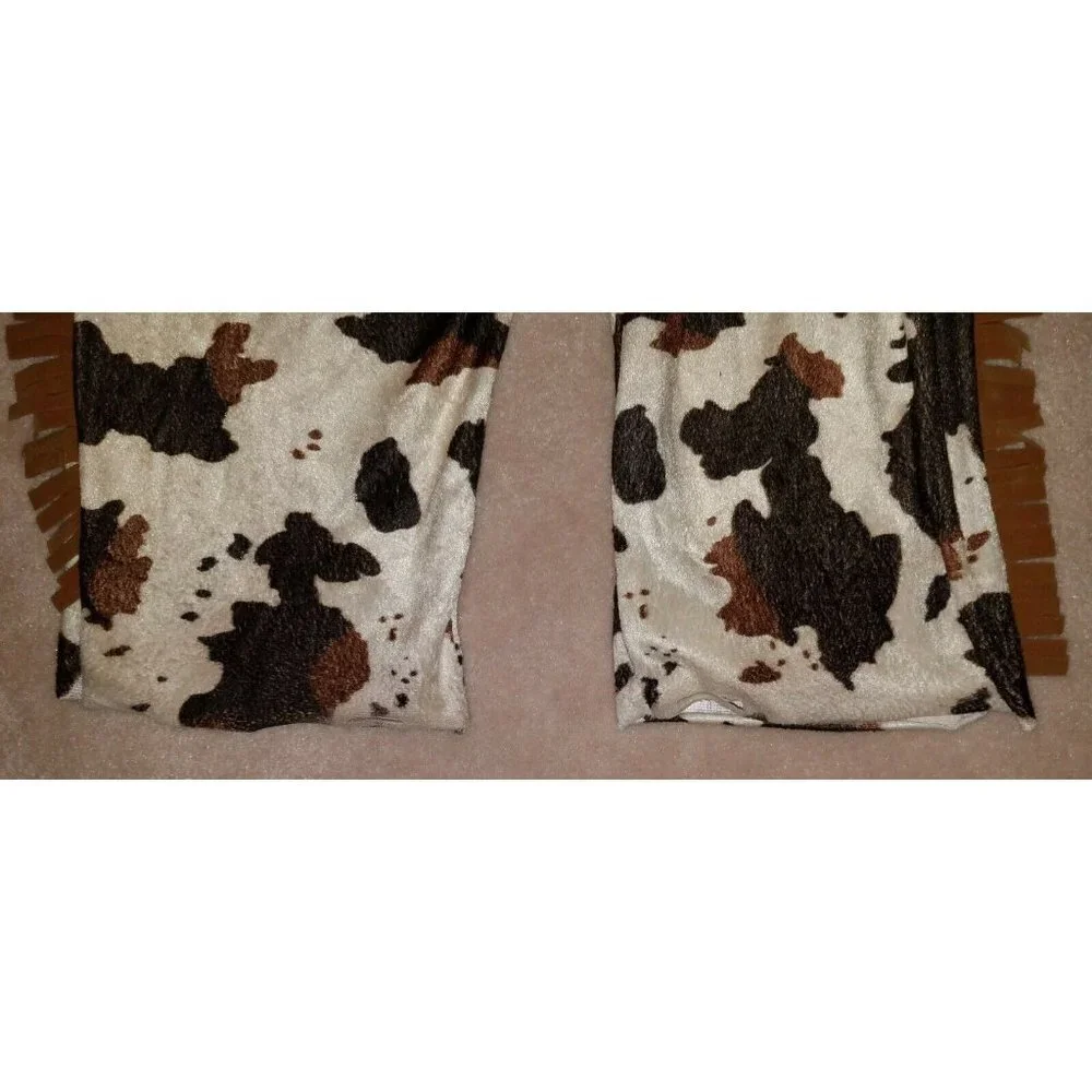 AS IS Gymboree Girls Cowgirl Pants Size 7-8 Halloween Costume Brown Fringe AS IS